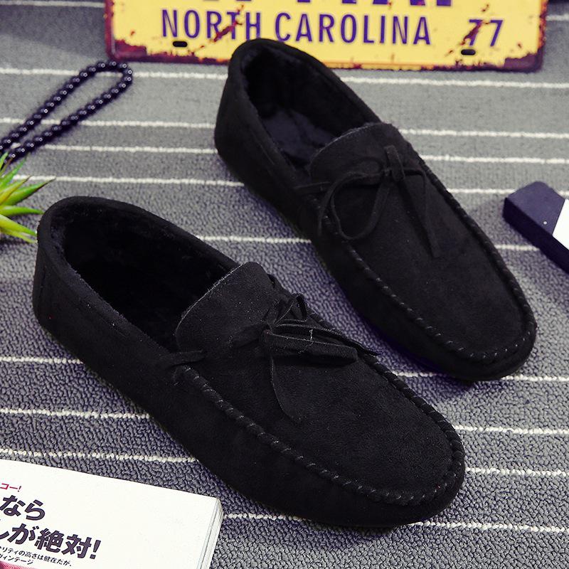 Spring Red Suede Loafers Slip On Walking Driving Shoes For Men Soft Leather  New Fashion Comfortable Casual Man Flat Shoes
