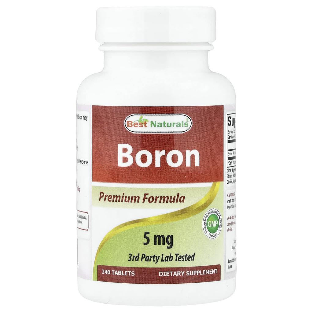 Best Naturals Boron, 5mg, 240 Tablets