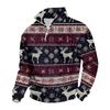 Men's Sweatshirt with Stand Collar Christmas Print Pullover for Casual Wear