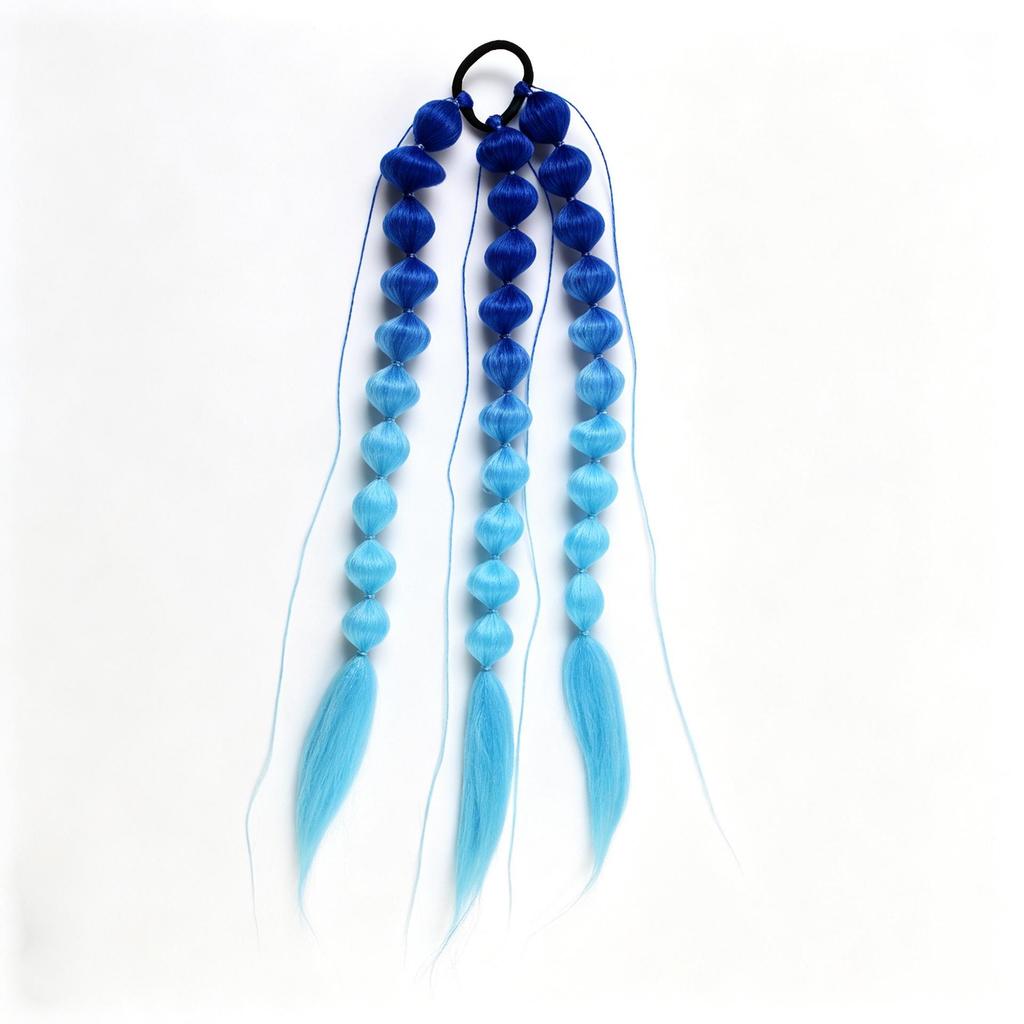 Lantern Braid Long Bubble Ponytail Wig - Fashionable Women's Street Style