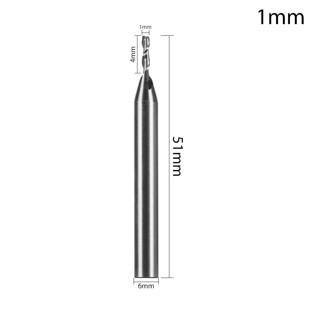 1/5pcs High Quality 1-12mm Machine Tool Wood-Cutter Tools CNC Straight Shank Milling Cutters Mill Cutter Woodworking Drill Bits
