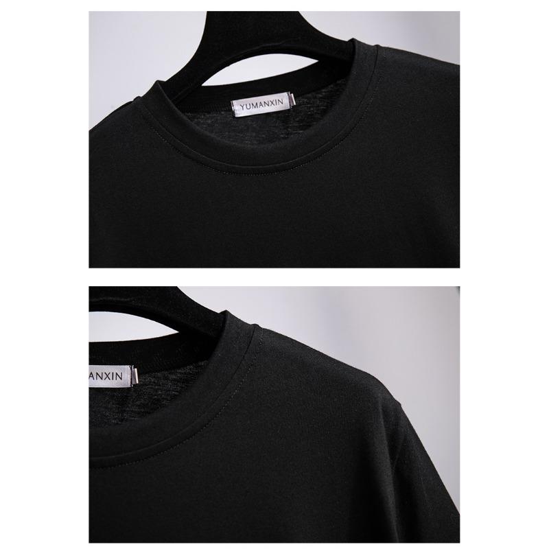 Plus Size Women S Rhinestone Loose Mid Length Short Sleeve T Shirt