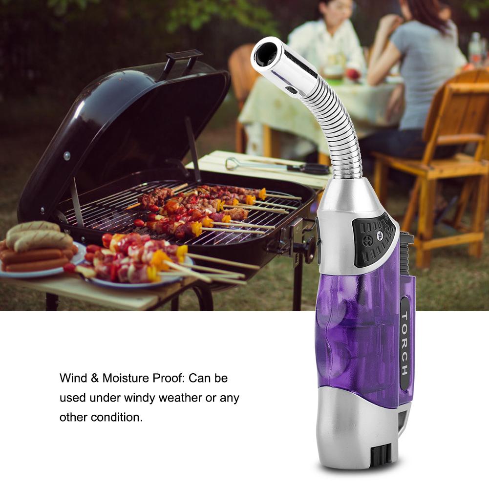 Electric Windproof Gas Lighter BBQ Stove Cooker Igniter (Transparent)