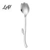 Vaisselle Romantique Forme Tulipe Cuillère en Acier Inoxydable Long Manche Café Glace Décorative Cuillère de Service Dessert avec Crochet Suspendu Cuisine