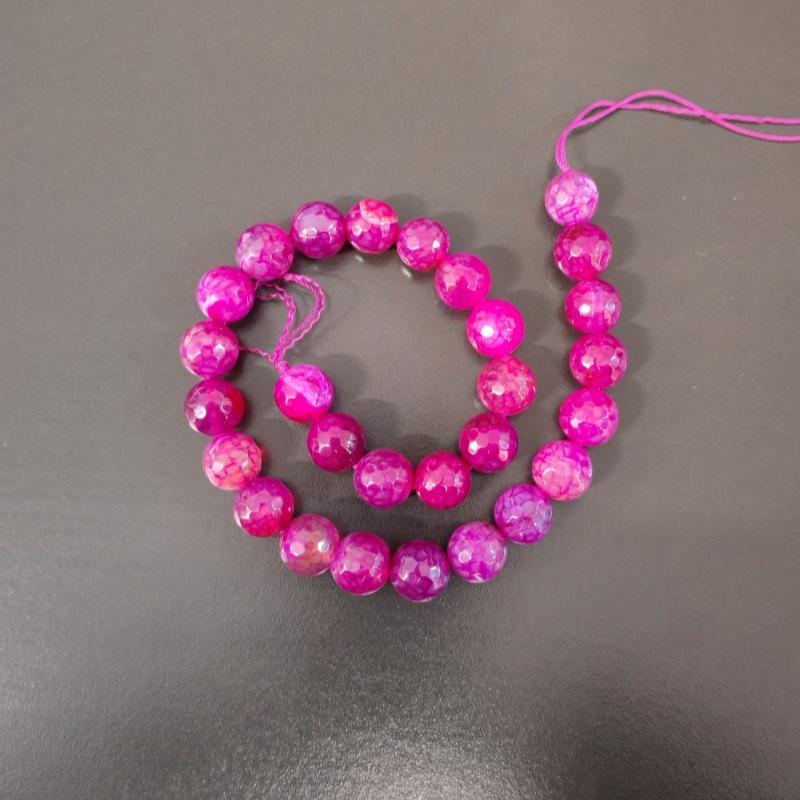14mm Faceted Round Agate Beads for DIY Jewelry Necklace & Bracelet