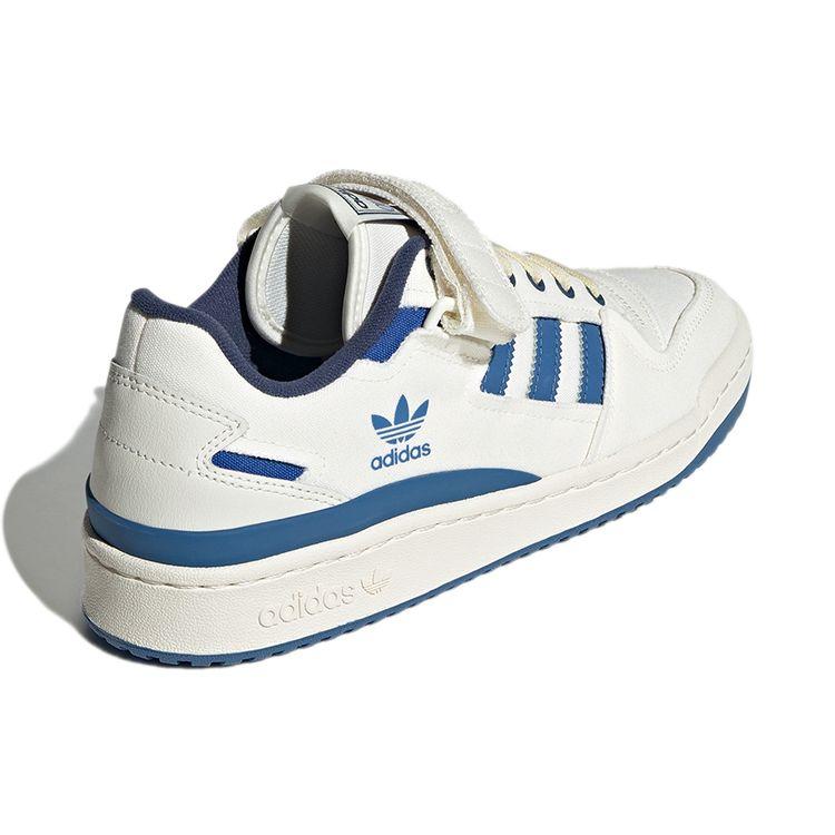 adidas Originals Forum Low Canvas Retro Low-Top Skate Shoes Unisex Sneakers White Blue HR0458