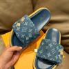 Hausschuhe Damen Klettverschluss dicke Sohle Einriemen Sommer Entlastung flache Sohle Leder Paar Sandalen Strand