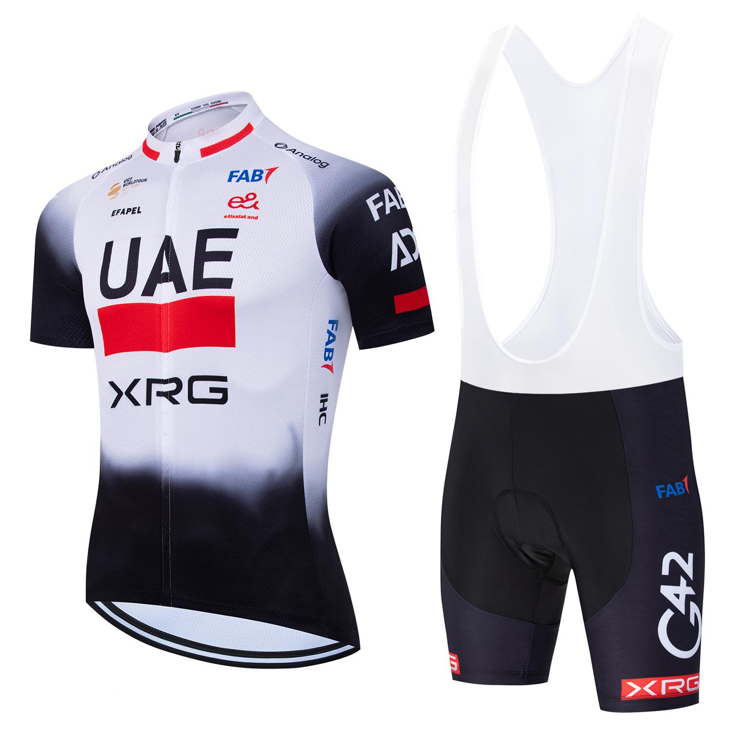 

2025 Men s UAE Cycling Jersey Set classic MTB Cycling Bib Shorts Kit Reflective Bike Clothes Bicycle Maillot Cycling Clothing M