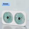Dual Head Desk Fan with USB Charging Portable Wall Mounted Quiet Cooling Fan 3 Speed Adjustable for Dorm Room Home Office