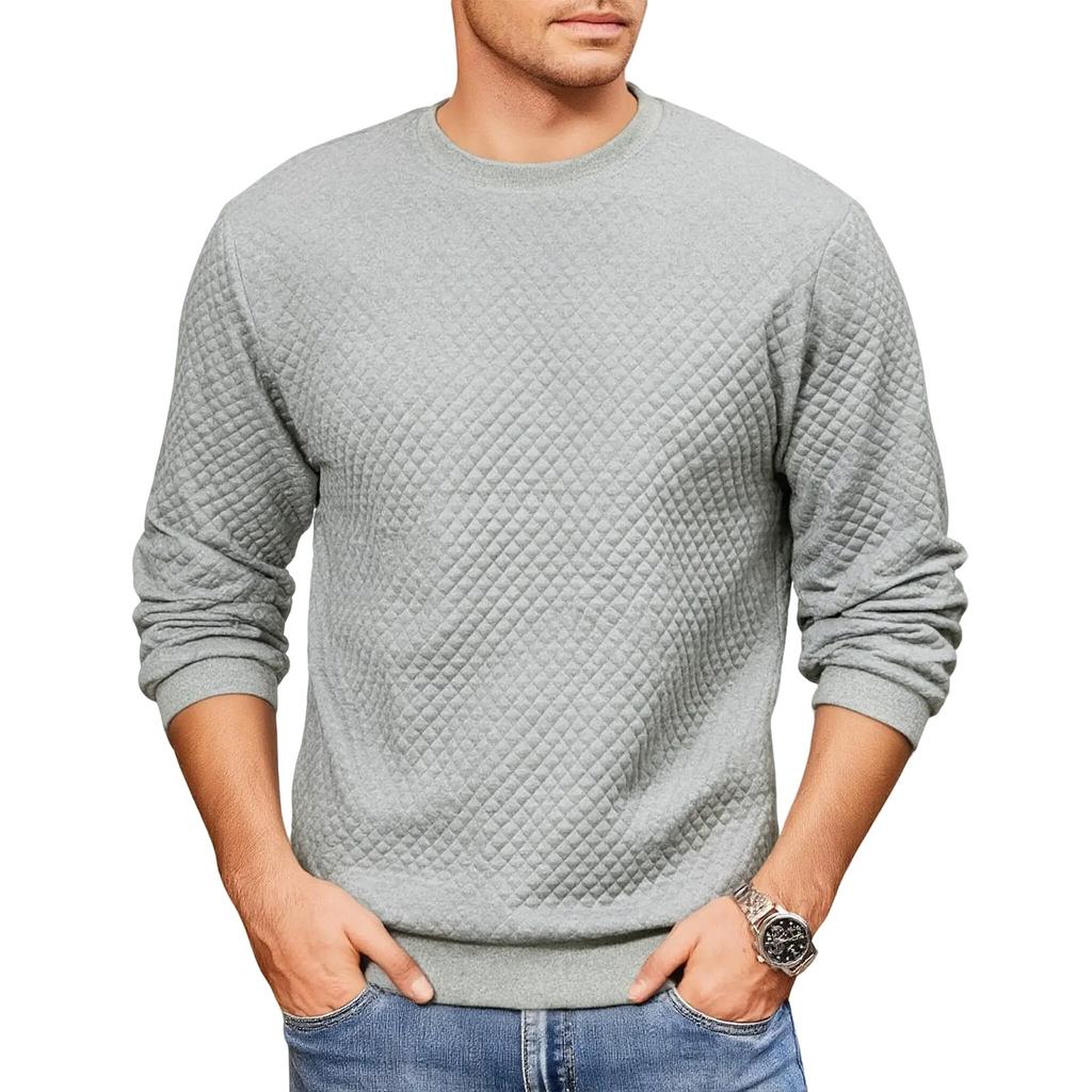 Men's Retro Pullover Neck Casual Sweatshirt