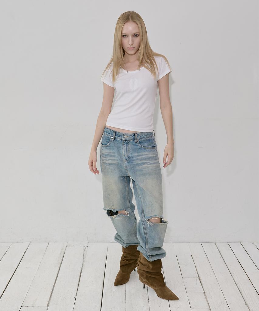 Lekim Lwe Eyelet T-Shirt (White)