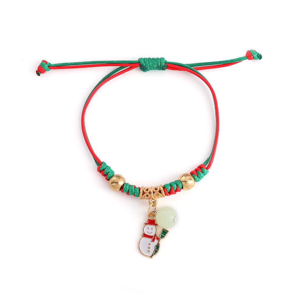 Luminous Christmas Snowflake and Santa Claus Women's Bracelet - Perfect Holiday Gift