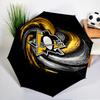 Penguins Heart Logo Art Umbrella 8-Frame for Travel, Camping, Casual Lightweight Portable Umbrella, Essential for Every Family Holidays Gift