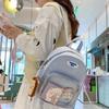 Schoolbag Japanese Ins Mini Transparent Children's Small Bag Sweet Niche Girl Heart Travel Shopping Small Backpack Women