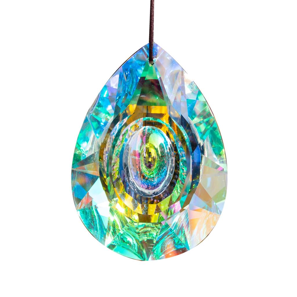 Large Crystal Rainbow Prism Pendant Sun Catcher Hanging Decor with Light Refraction Wedding Decor Home Wedding Party Decoration