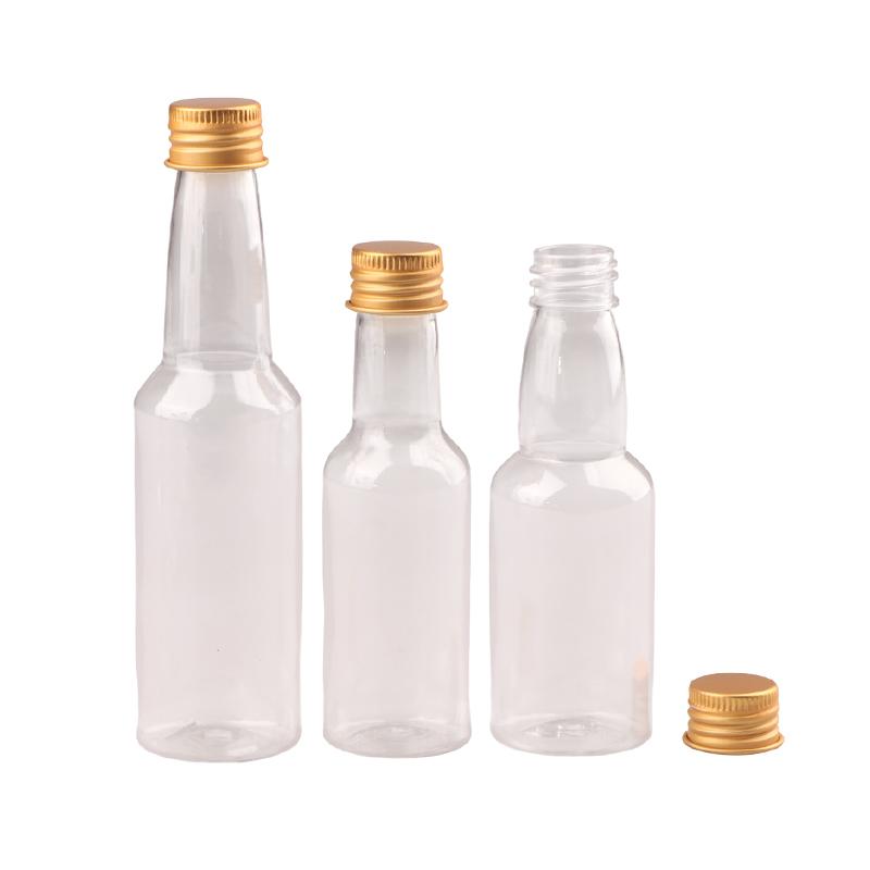 Plastové lahve na lihoviny Mini lahvičky na likér Mini plastová láhev na alkohol s uzávěrem Láhev na mléko Průhledná láhev na nápoje