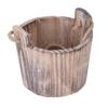 Barrel Planter Round Vintage Rustic Style Wall Hanging Wooden Garden Flower Pot for Garden Patio