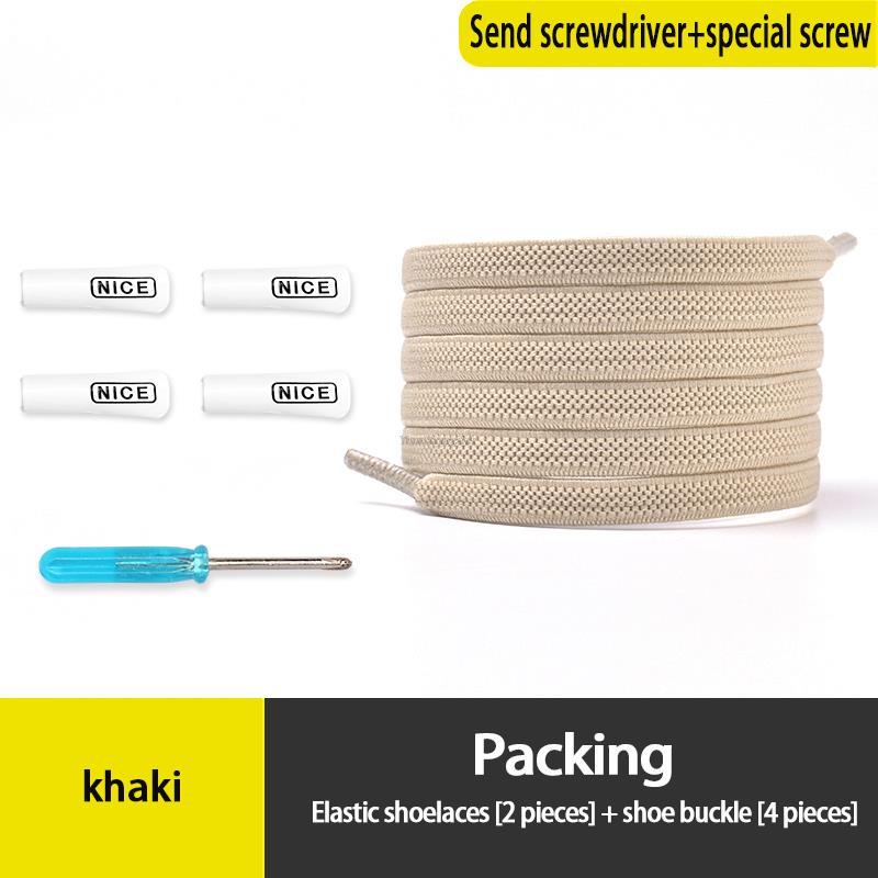 Fashion No Tie Shoe laces Elastic Laces Sneakers Flat Shoelaces without ties Kids Adult Quick Shoe lace Rubber Bands for Shoes