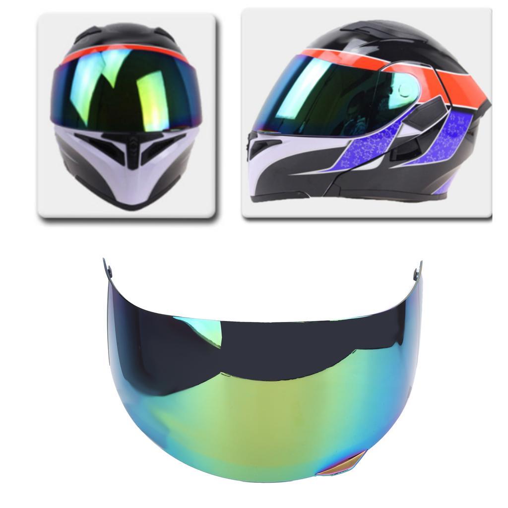 Universal Helmet Visor Wind Shield Anti Scratch with Anti Fog Film Protector Fit for K3SV K5(Colorful )