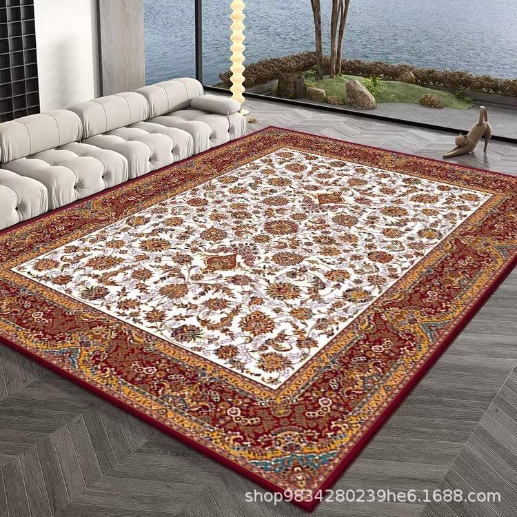 

Американский персидский ковер для гостиной, ретро ковер для спальни, прикроватный ковер, бытовой противоскользящий и износостойкий 200*300cm