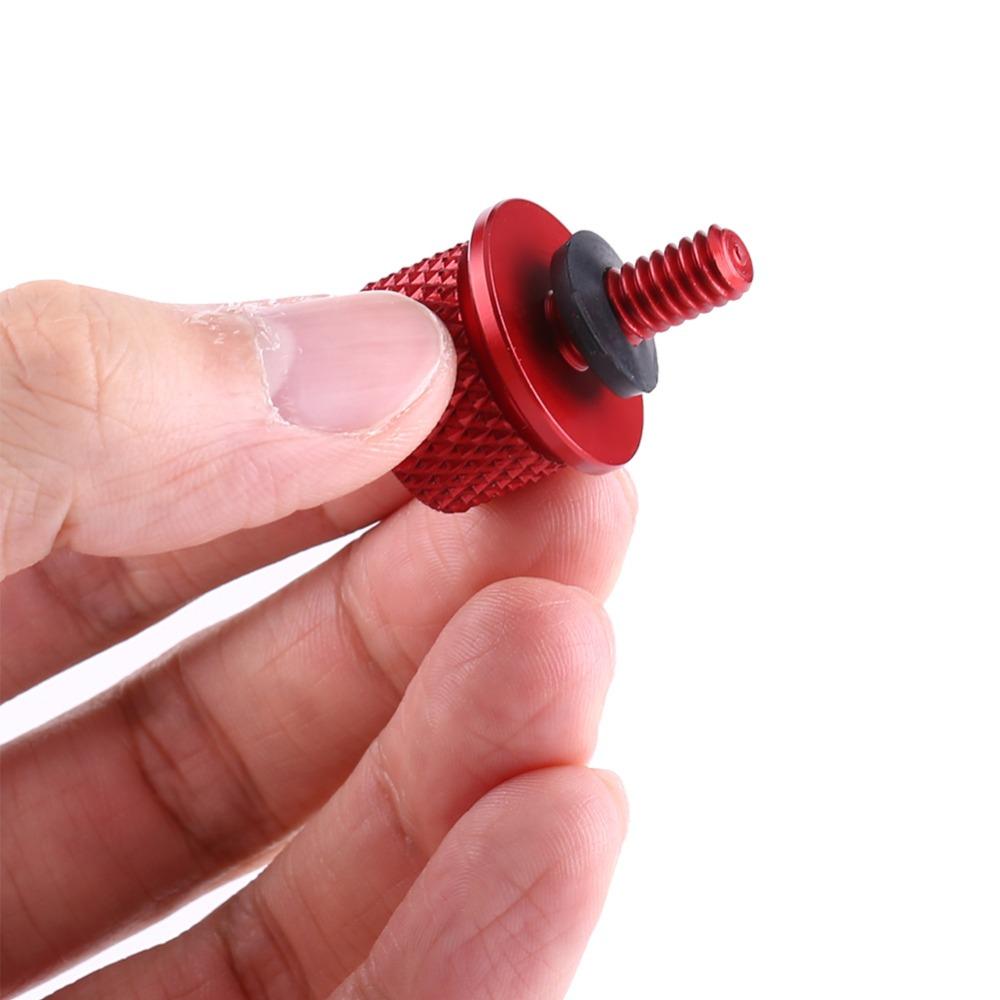 Knurled Finish Quick Release Seat Bolt Red Motorcycle Seat Knob Bolt Vintage Retro Build