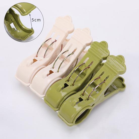 Yousheng 4Pcs Beach Towel Clips Multipurpose Laundry Pins with Anti-Slip Spring Mechanism Portable Heavy Duty Clothes Drying Clips