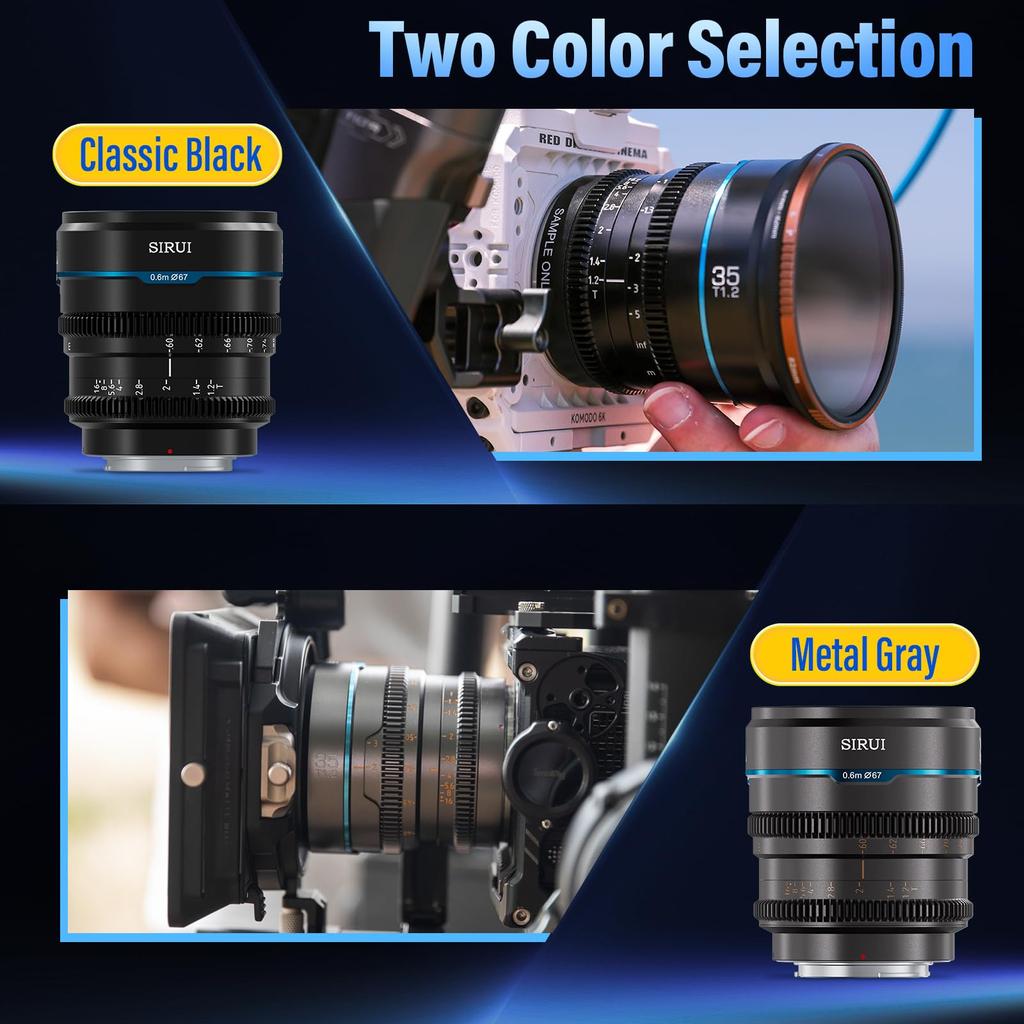 SIRUI Night Walker 35mm camera manual focus cine lens lens, (L mount, black)