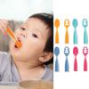 2 Adet Bebek Maması Eğitim Kaşık Seti 6+ Ay İçin Çekici Renkler Taşınabilir Güvenli TPE Kendi Kendine Beslenen Gereçler BLW Yürümeye Başlayan Çocuk Öğrenme Sofra Takımı