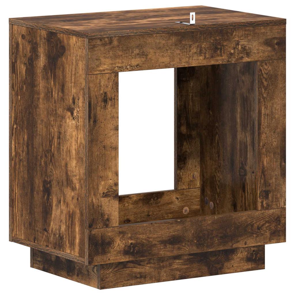 Side Table Smoked Oak 60 X 40 X 65 Cm Engineered Wood