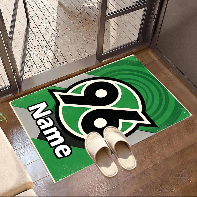 Custom Name Personalized Hannover 96 Football Print Carpet, Versatile Home Decor Rug, for Playroom, Apartment, Balcony, Entryway, Hallway Gift