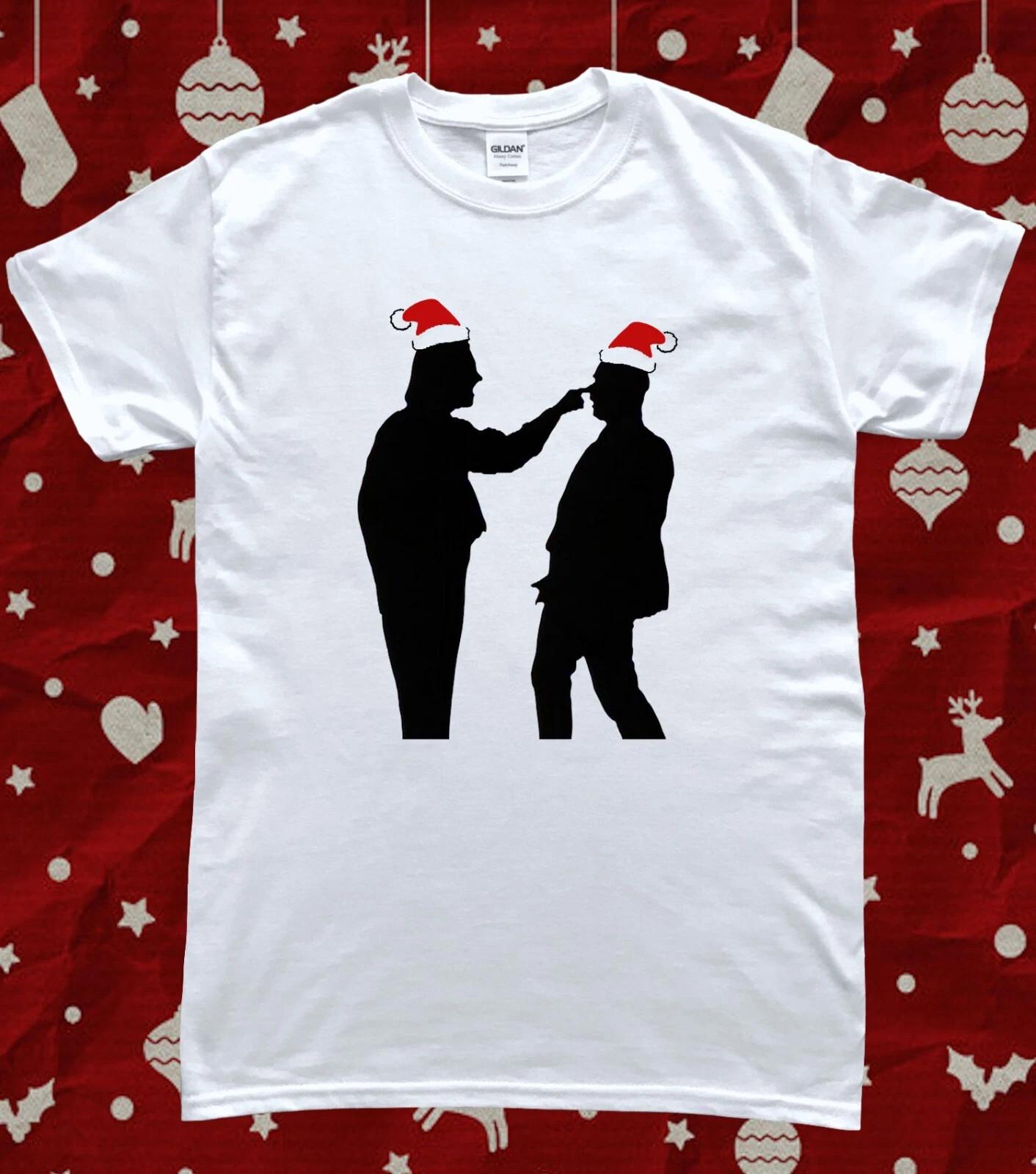 Bottom Rik Mayall and Eddie Funny Christmas TV T-Shirt 2XL