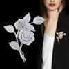 Luxury Rose Bouquet Brooches Elegant Wedding Jewelry Fashion Lapel Pins  Evening Wear