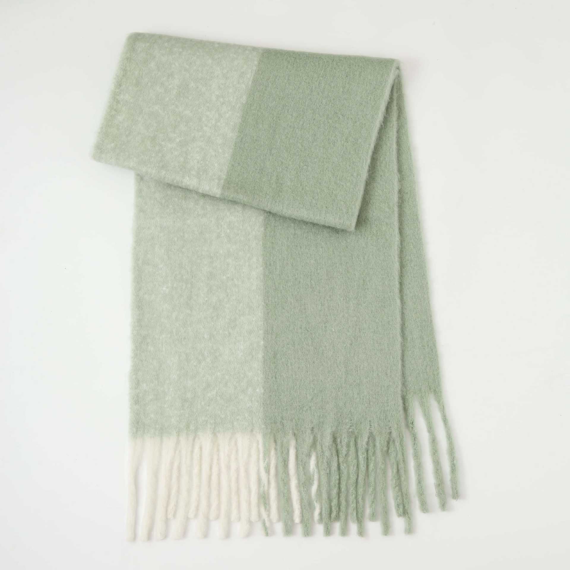 New Vertical Double Row Circular Yarn Scarf for Spring and Autumn  Thickened and Versatile Tassel Scarf Women s Imitation Cashmere Scarf