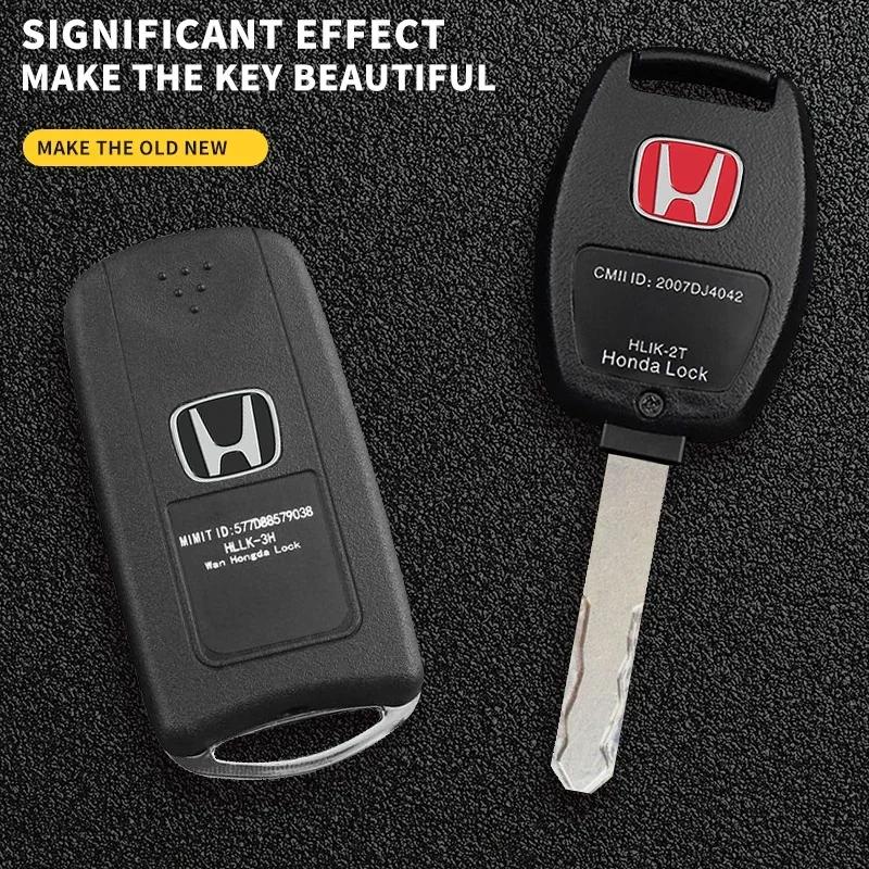 13mm 5/10pcs Car Key Badge Emblem Replacement Car Key Stickers For Honda Civic Accord Fit CRV Jazz Odyssey Insight Legend HRV aja256