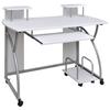 20584 vidaXL Computer Desk White 110x52x88.5 Cm Engineered Wood