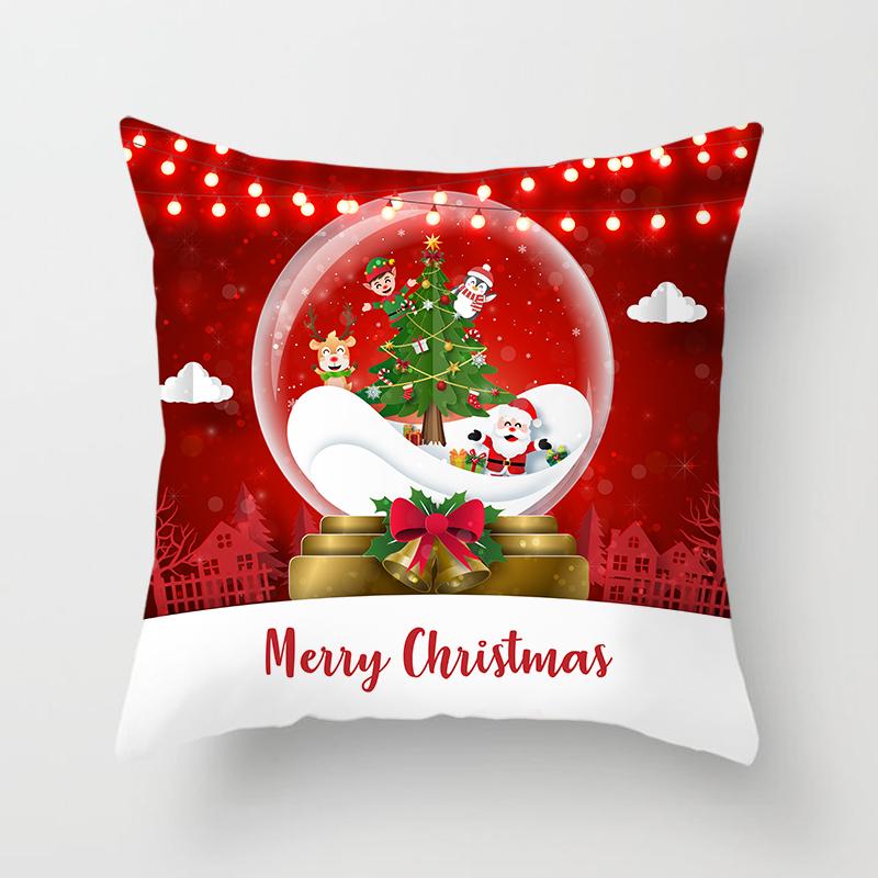 Christmas Home Pillow Covers Christmas Printed Bed Home Decor Cushion Covers Christmas Decor Pillow Covers