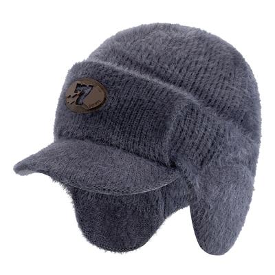 Neue Unisex Winter Dandy Hüte Pelzmütze mit Ohrenklappen Lässige Strickmützen für Männer Frauen Outdoor Ohren warm halten Strickmütze