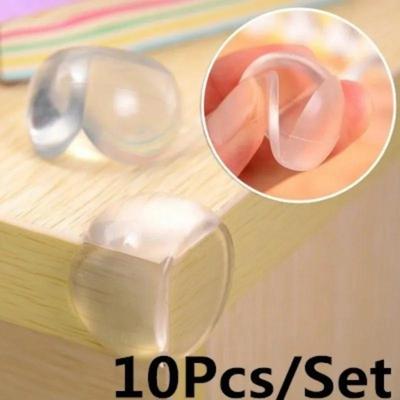 10 Pieces of Transparent Soft Desk Top/table Corner Edge Child Baby Safety Thick Silicone Protective Pad