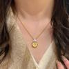 Retro Light Luxury high-end circular brushed necklace pendant snowflakes and diamonds collarbone chain wedding  gift