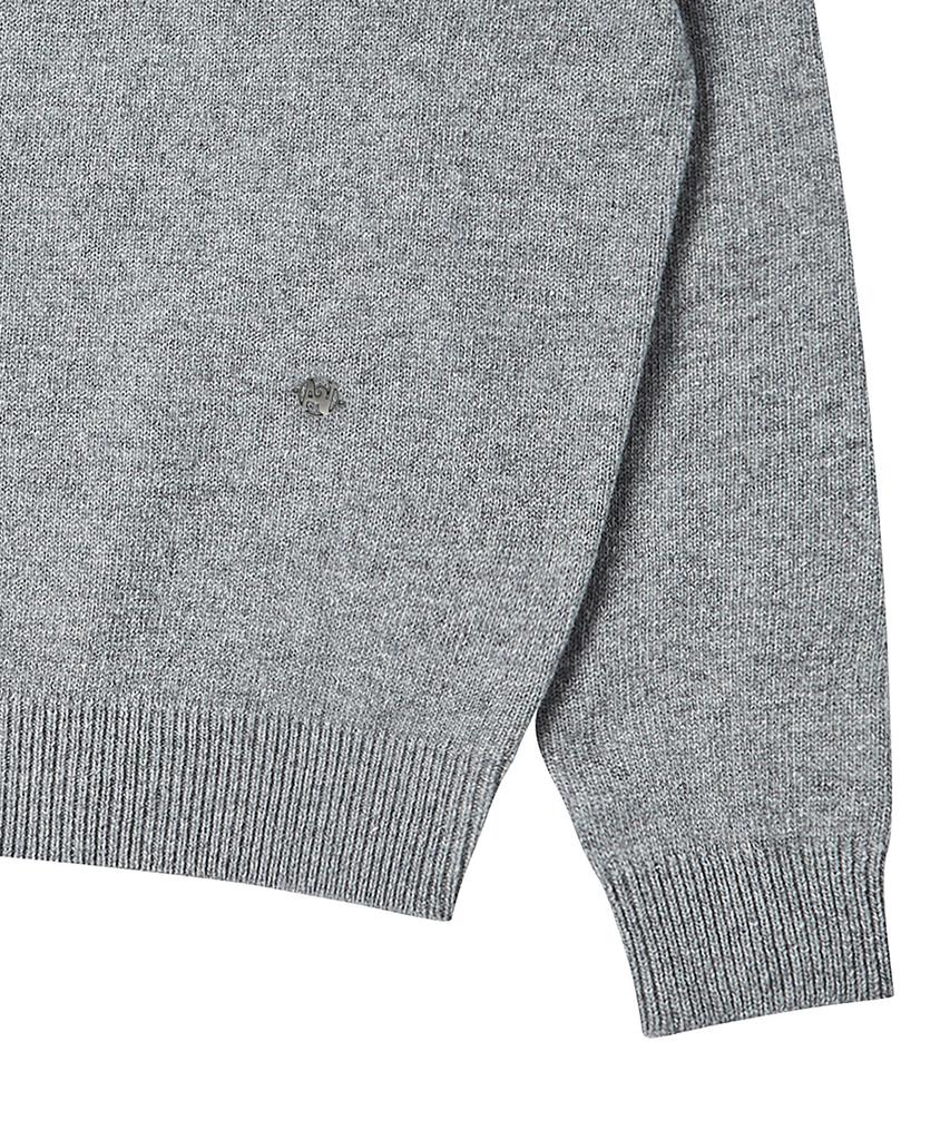 BEYOND CLOSET [Collection Line] Heritage Polo Wool Knit Grey