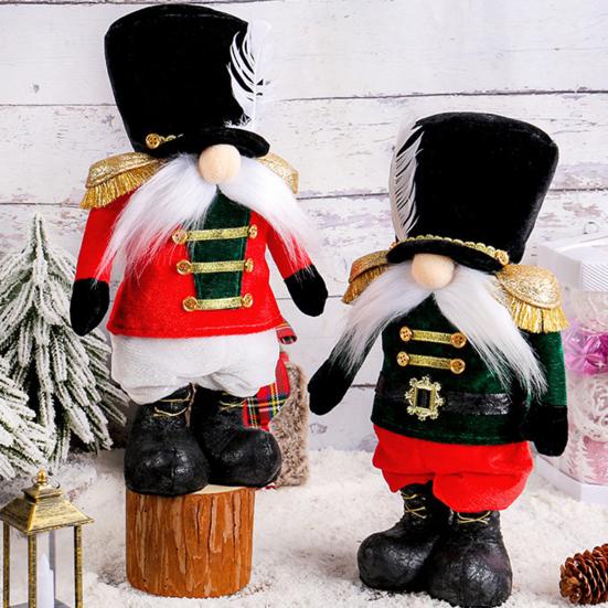 Christmas Soldier Telescopic Figure Retractable Height Adjustable Faceless Ornament Christmas Festive Decoration