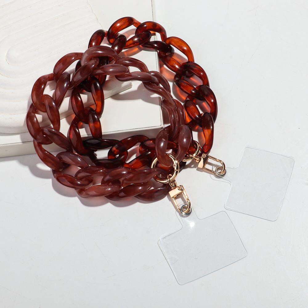 Trendy Chunky Link Acrylic Phone Chains for Women Colorful Mobile Phone Chain Strap Lanyard Jewelry Anti-Lost Accessories Gifts