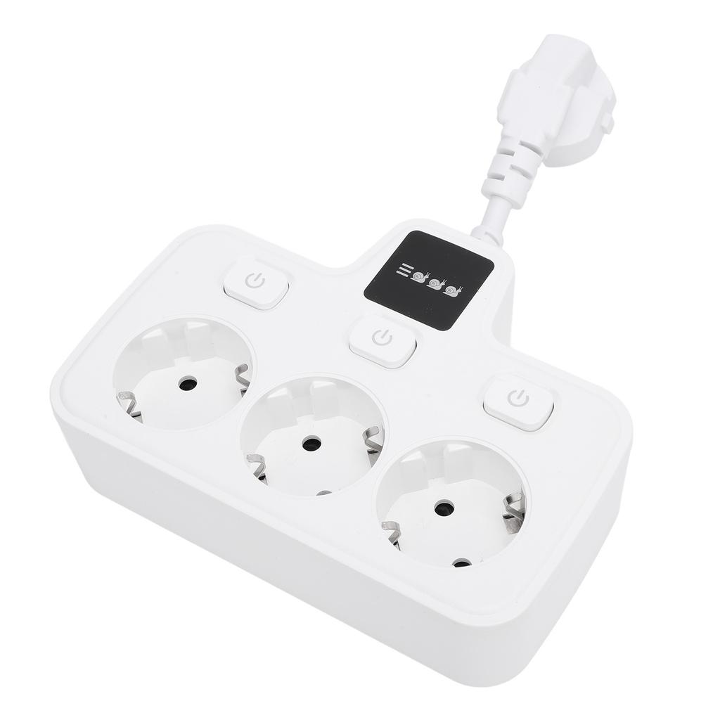 Power Socket with Independent   Multi Outlets Adapter 3 Way 2 Prong AC Grounding Outlet Extender