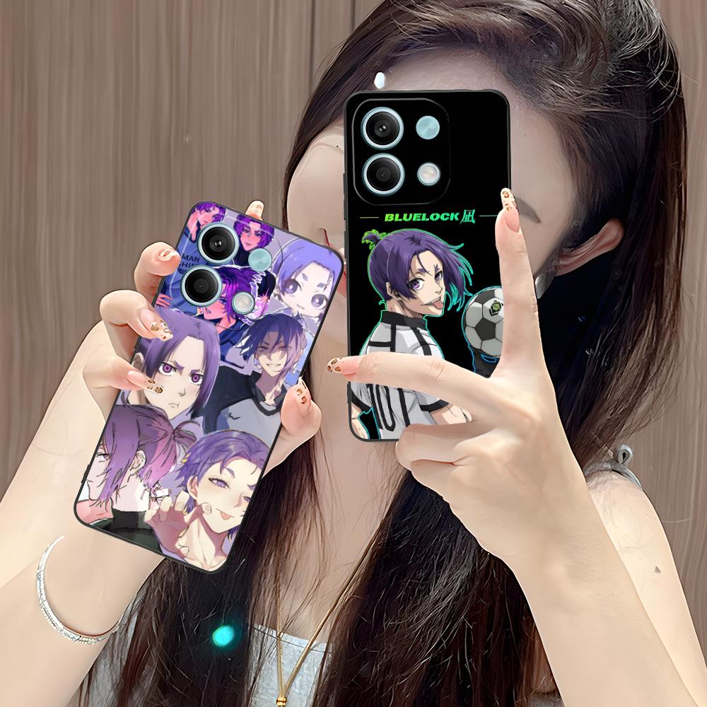 Blue Lock Reo Mikage Matte TPU Mobile Phone Case for POCO M7 M6 M5 M4 M3 X7 X6 X5 X4 X3 Pro GT 5G Colorful Printing Cover