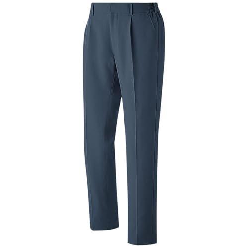 Midori Anzen Unisex Cotton Work Pants GS736 Earth Green Size M Stretchable Full-Stride Mobility Sweat-Absorbent Workwear