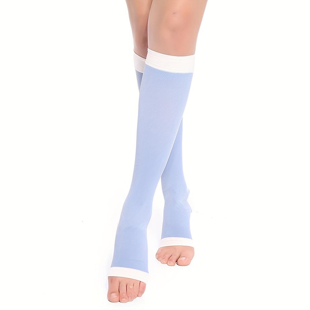 A Pair of Women'S Knee-High Compression Socks Made of Multifunctional Nylon for Fitness, Sports, And Sleep