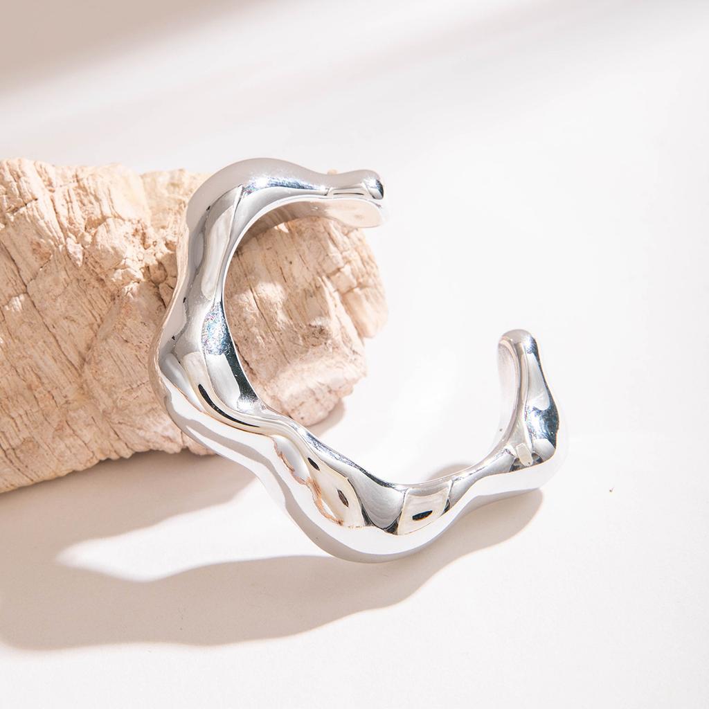 Geometric Irregular CCB Gold and Silver Bracelet, Hip Hop Exaggerated Jewelry Bracelet Set Female