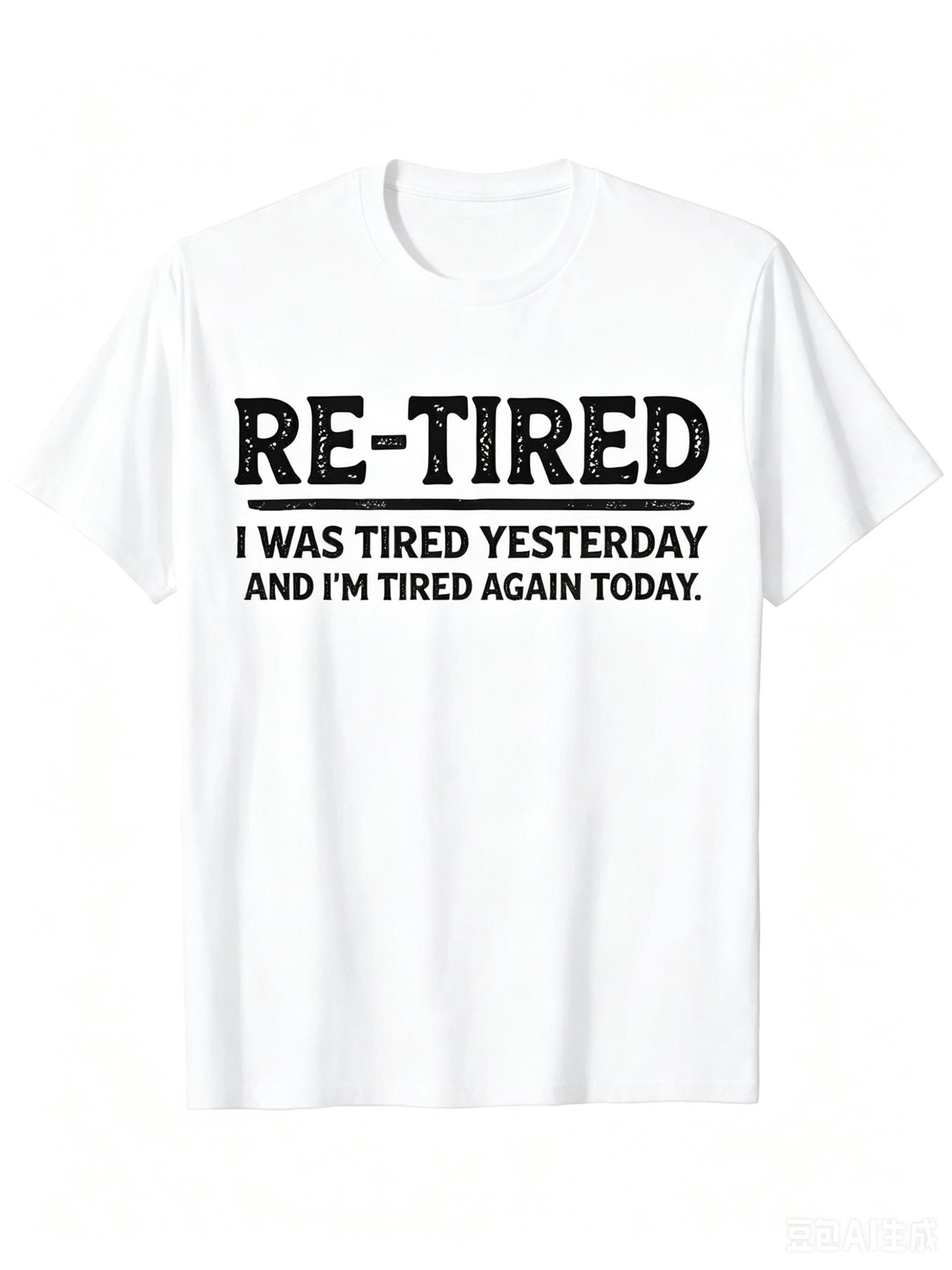 Funny Retired Tee Black Graphic Tee For Unisex Casual Short Sleeve Shirt Unisex Printed Tee With Retired Slogan Distressed 2XL