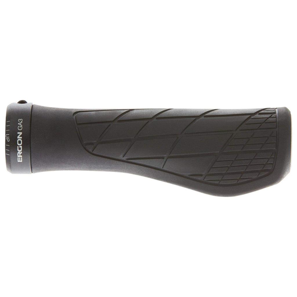 Ergon GA3 Ergonomic Lock-On Bicycle Handlebar Grips for Standard or Single Twist Shifting on Mountain Bikes, Available in 3 Sizes and 8 Colors