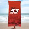 93 M-Marquezs Motorcycle Printed Beach Towel One Piece Anime Bath Towel 75x150cm Bathroom Shower Washcloth Home Decor